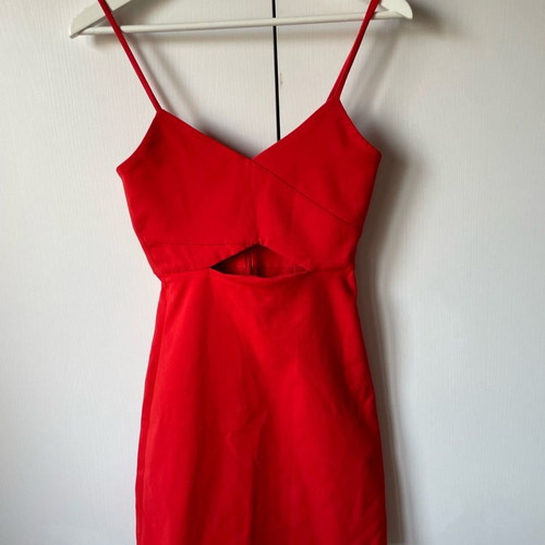Zara mini dress red like new with cut -  15,00 - Vendora.cy
