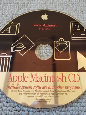 Apple CDROM system software PowerMacintosh 6500 series like new