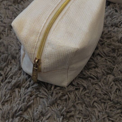 Toiletry Bags like new, fabric and faux leather, set of 2