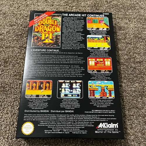 Re-pro box for Double Dragon 3 Nintendo Nes game new