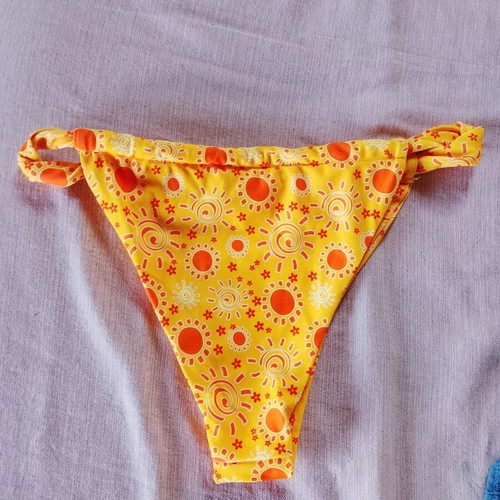Shein bikini bottom new, yellow and orange, size XL