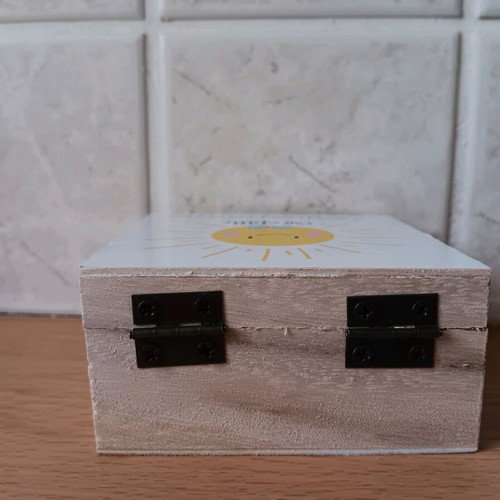 Wooden storage box new with name Panagiotis