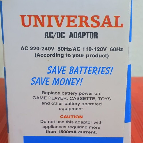Power supply 1.5A with adjustable voltage 1.5-12V