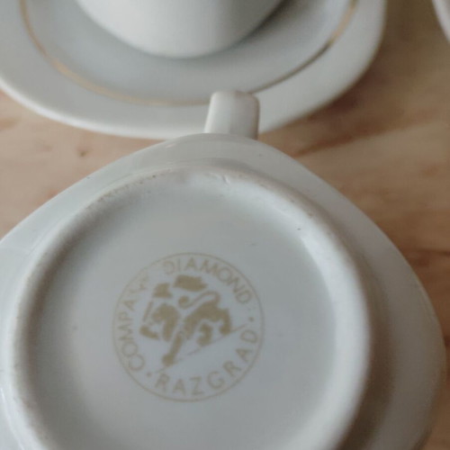 Bulgarian coffee set like new, 6 cups with saucers from the 80s