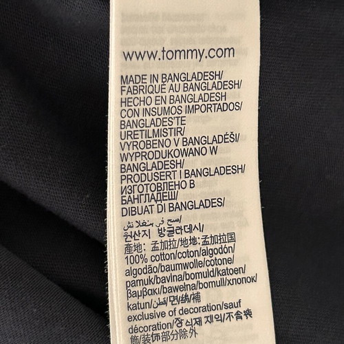 Tommy Hilfiger T-shirt Jersey V-neck Black Iris men's XXL