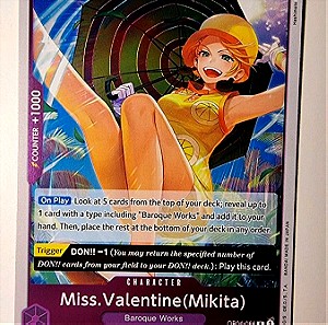 Miss Valentine (Mikita) One Piece Card Game OP04-066 Rare
