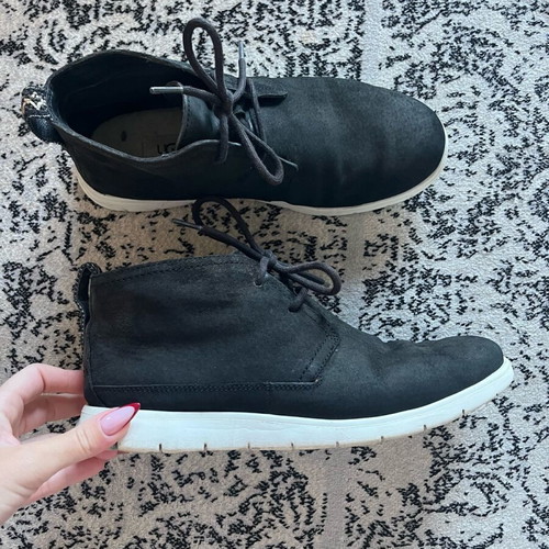 Ugg men's boots used, black suede, size 41.5