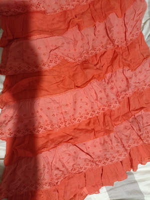 Boho summer skirt Fullah Sugah like new, size S, orange, cotton