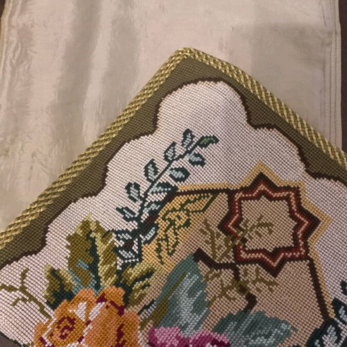 Handmade table runner new, multicolored, lined