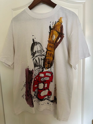 T-shirt μεταχειρισμένο oversized άσπρο, μέγεθος L