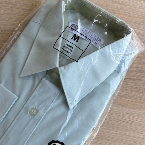 New C&A solid color shirt, size M, blue/green