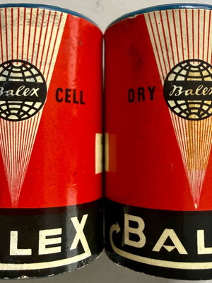 Μπαταρίες Balex UM-1 1.5V vintage σετ 2 τεμαχίων, σαν καινούργιο