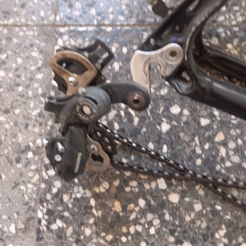 Aluminum bicycle frame with parts like new