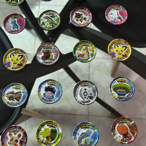 Pokemon Advanced Metal Tags used with some wear