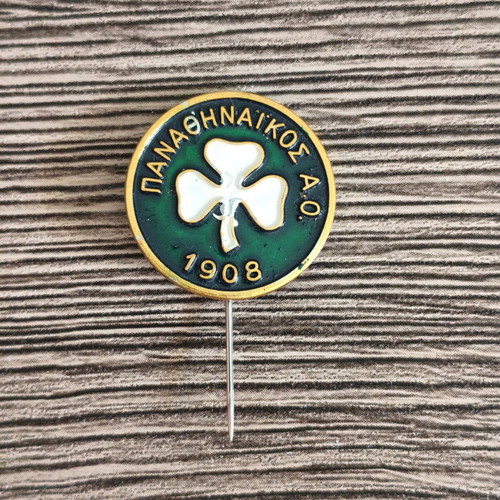 Panathinaikos AO pin used, 1980s