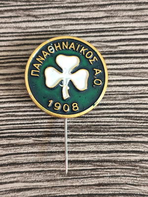 Panathinaikos AO pin used, 1980s