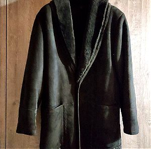 Aνδρικό Ημίπαλτο από γνήσιο Sheepskyn μέγεθος 54/XXL ιταλικής κατασκευής  με υπογραφή CHRISTIA - Men's Black Half Coat from genuine Sheepskyn, size 54/XXL, made in Italy, signed CHRISTIA