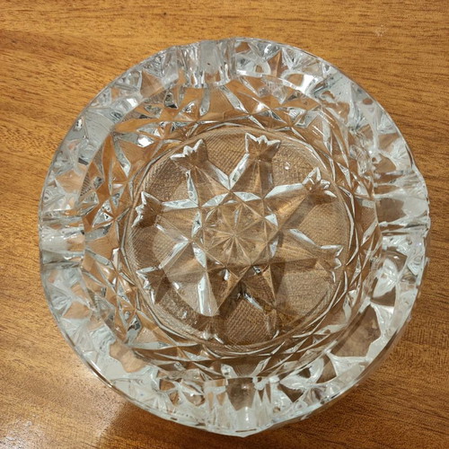Crystal ashtrays used, set of 2 pieces