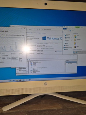 HP All In One 22-B000NV used, AMD A6-7310, 4GB RAM, 240GB SSD, Full HD