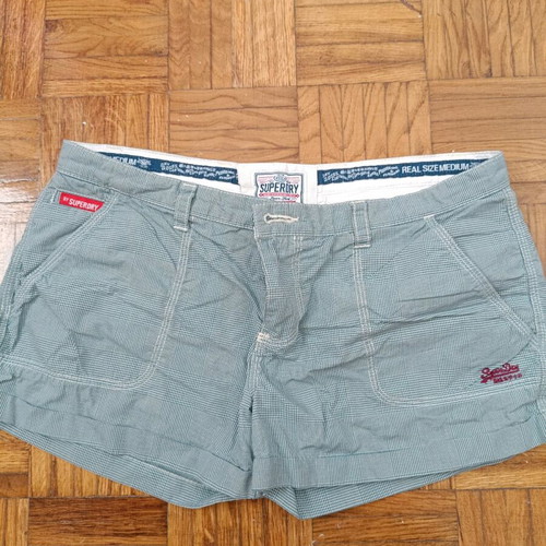 Superdry medium checkered shorts like new