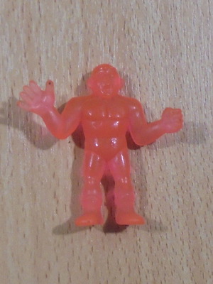 Muscle Teseo alien transparent orange rubber figure used