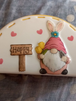 Glass Easter napkin holder like new