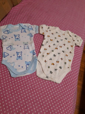 Baby bodysuits new, pack of 2 for 0-6 months