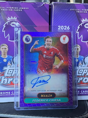 Federico Chiesa Auto 11/75 Liverpool Topps Merlin Premier League