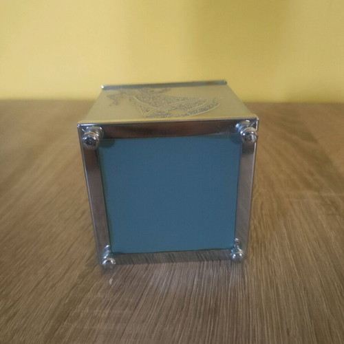 Christmas candle holder used Frosted Glass