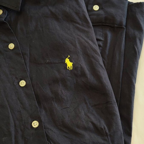 Polo Ralph Lauren classic women's cotton long sleeve shirt, blue, size L