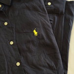Polo Ralph Lauren classic women's cotton long sleeve shirt, blue, size L