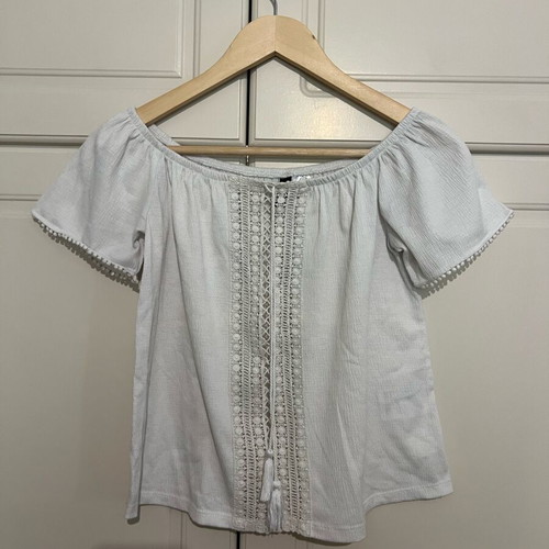 Summer top H&M white like new, size S