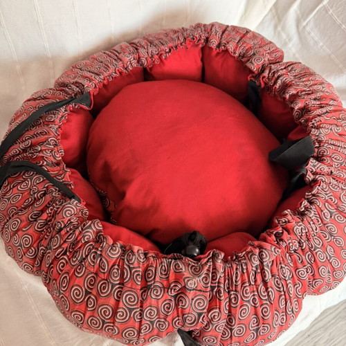 African Batik Red Wonderbag slow cooker used