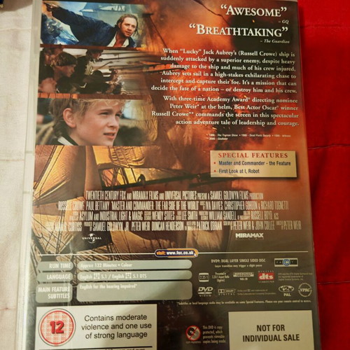 Master & Commander limited edition book and DVD like new