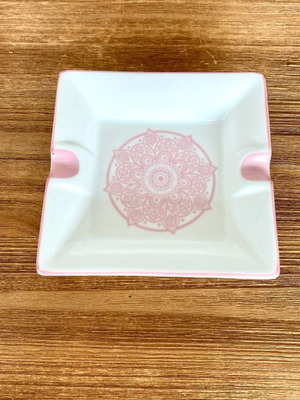 Porcelain decorative ashtrays new, set of 3 pastel colors