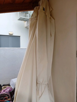 Garden umbrellas used with damage