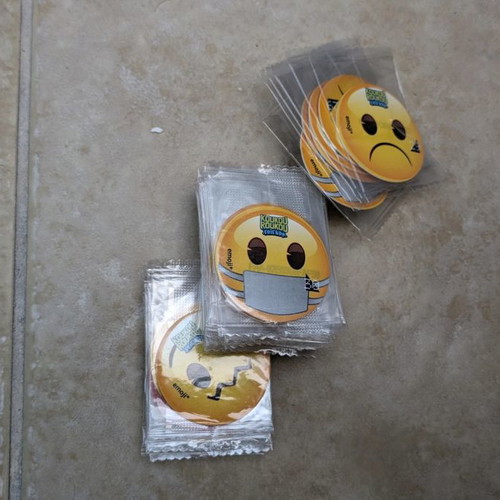 Koukouroukou stickers used, pack of 10 pieces