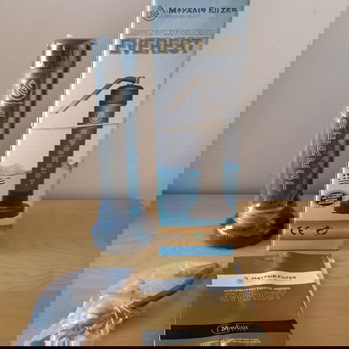 Нов филтър за вода с активен въглен Everest, запечатан в опаковка