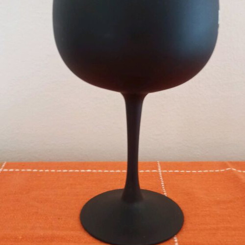 Cocktail glass black like new, height 20 cm
