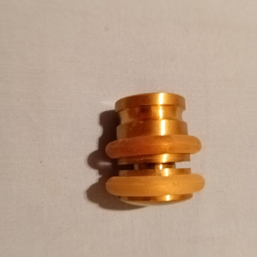 3 brass door stops with rubber rings