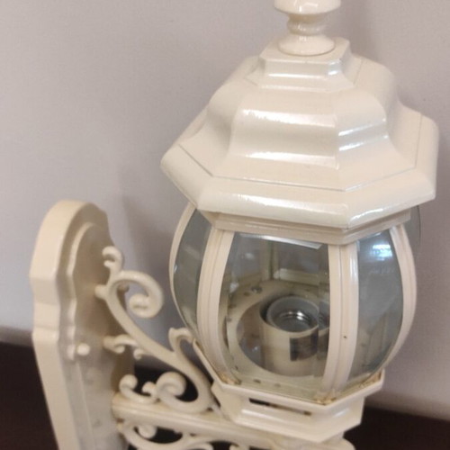 Outdoor wall lantern vintage design, beige, new