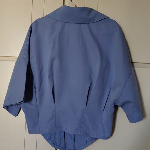 Blue shirt with corset detail, like new, size XS