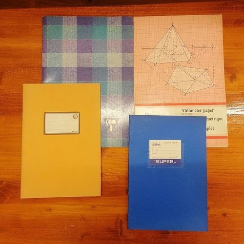 Vintage school notebooks and pads set, rare collectible