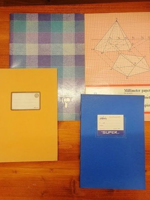 Vintage school notebooks and pads set, rare collectible