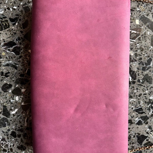 Achilleas shoulder bag envelope like new with gold chain pink purple