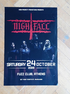 Nightfall original concert poster at Fuzz 24.10.2026, like new