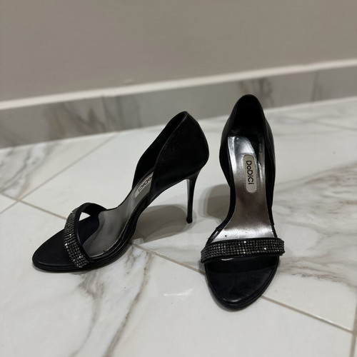 Dodici high heels size 38 with rhinestones like new, black