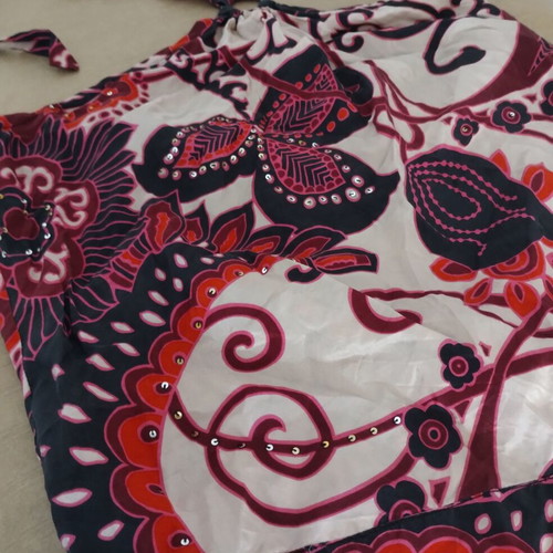 Backless top pink and purple like new, size S
