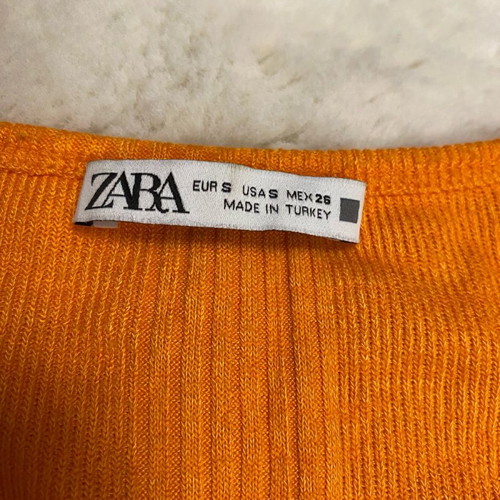 Zara cropped cardigan used, orange, size S