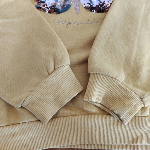 H&M sweatshirt for girl 5-6 years used, yellow, size 110-116 cm
